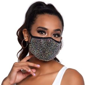 Leg Avenue Zuri Rhinestone Fashionable Face Mask